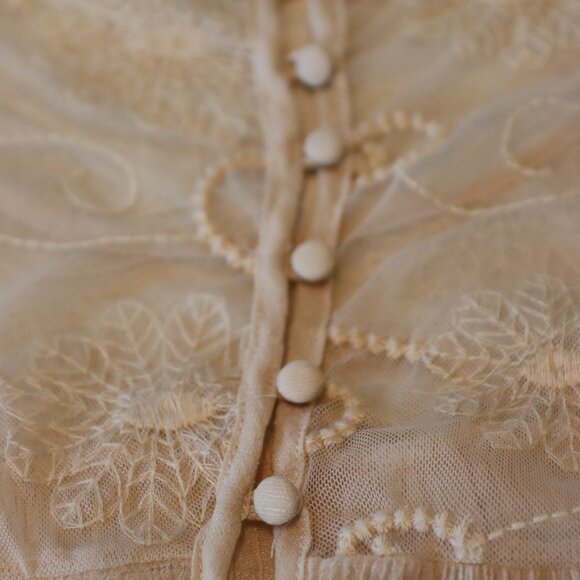 Adiva Lightweight Gauze Sheer Embroidered Sleeveless Blouse  XL Casual Summer - Picture 5 of 16